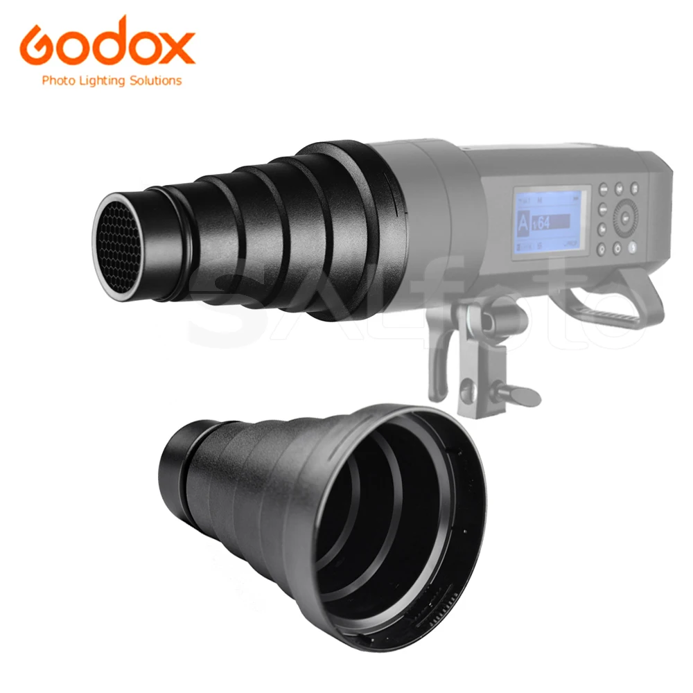 

Godox SN-04 Snoot with Honey Comb Grid Light Beam Tube for AD400Pro Outdoor Flash Photography Lighting Effect Accessory