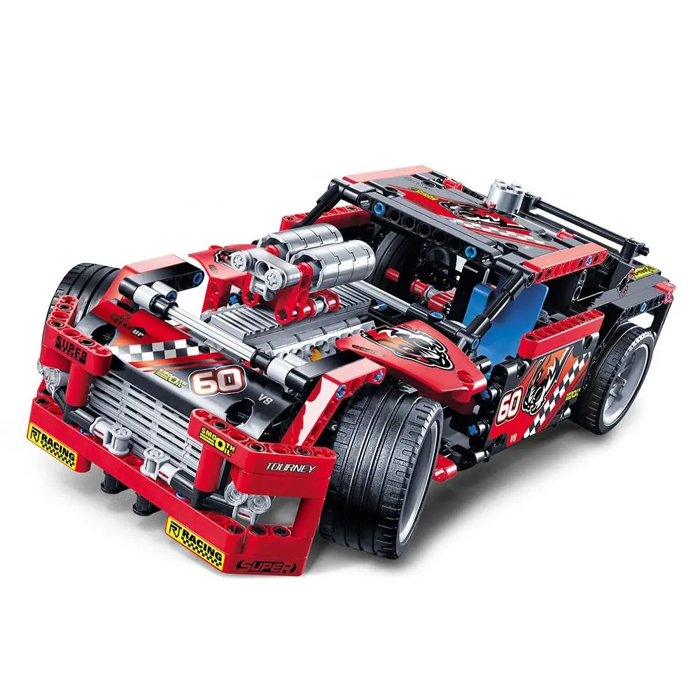608pcs Race Truck Car 2 In 1 Transformable Model Building Block Sets Decool 3360 DIY Toys Compatible With Legoe Technic gh20