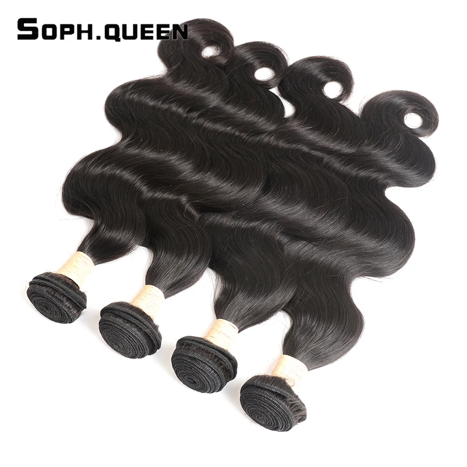 Soph Queen Hair Body Wave Indian Hair Bundles Double Machine Weft 100% Remy Human Hair Bundles Can Buy With Closure 8-26inches Soph Queen Hair Body Wave Indian Hair Bundles Double Machine Weft 100% Remy Human Hair Bundles Can Buy With Closure 8-26inches