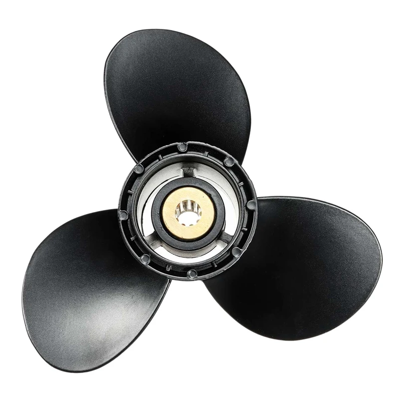 

Outboard Propeller 58100-93723-019 For Suzuki 8-20Hp 9 1/4 X 9 Aluminum Alloy 3 Blade Black 10 Spline Tooth R Rotation