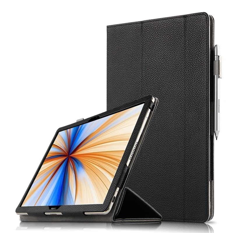 Чехол книжка из натуральной кожи с магнитной застежкой для планшетов Huawei MateBook E