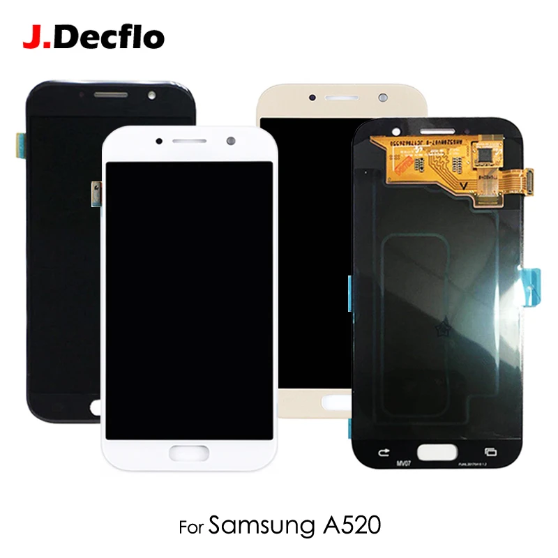 

Orig AMOLED OLED For SAMSUNG GALAXY A520 A5 2017 A520F SM-A520F LCD Display Touch Screen Digitizer Assembly Replacement