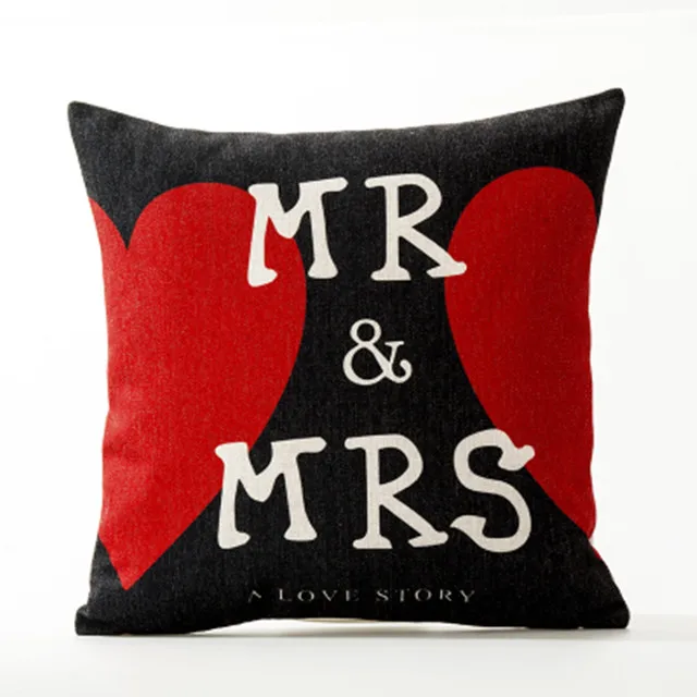 Модный декоративный чехол для подушки с надписью Love, красный и черный цвета, наволочка для подушки, домашний декор, Cojines Decorativos Para, наволочка для дивана - Цвет: A6