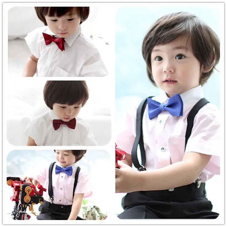 Классический регулируемый детский галстук-бабочка, 24 однотонных цвета. Бесплатная доставка