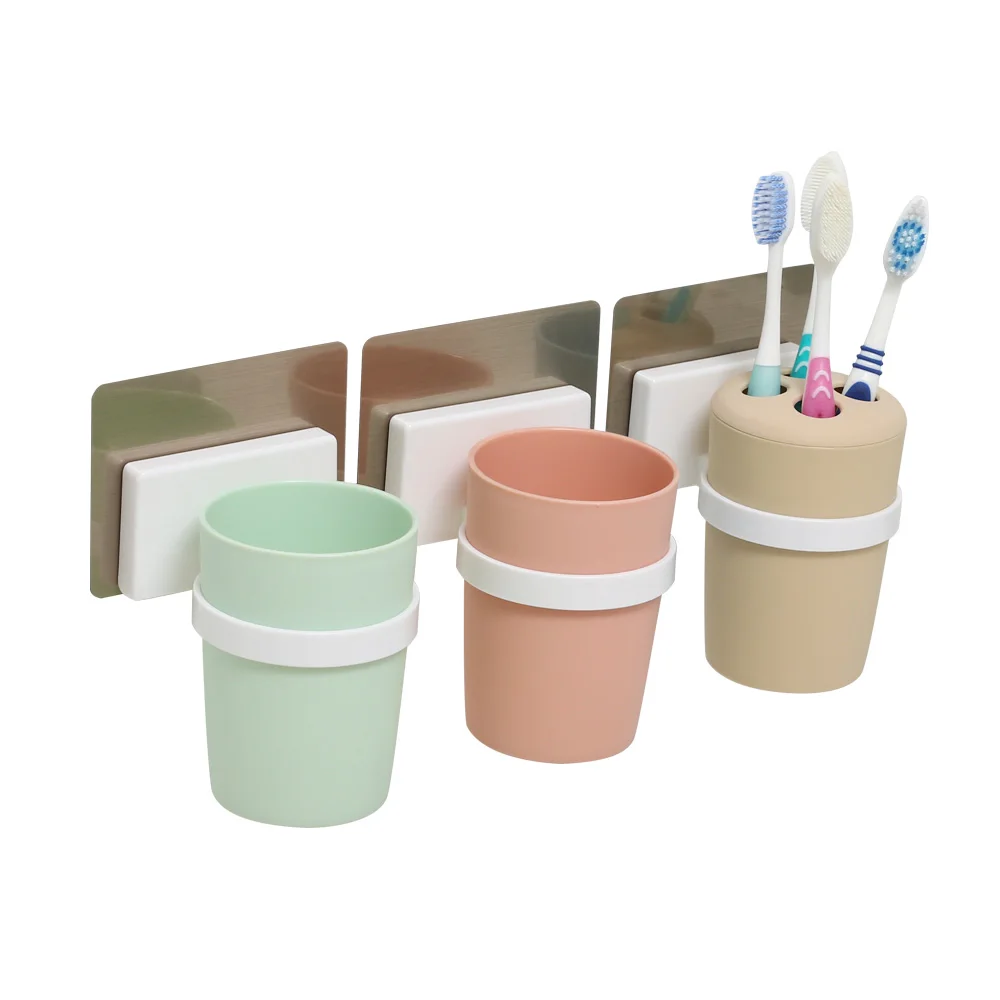 Buy Toothbrush Holder Wall Mounted Plastic Cup Tooth