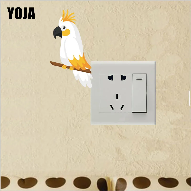 

YOJA Cartoon Parrot Decor Wall Stickers Room Switch Bedroom High Quality Decals 10SS0108