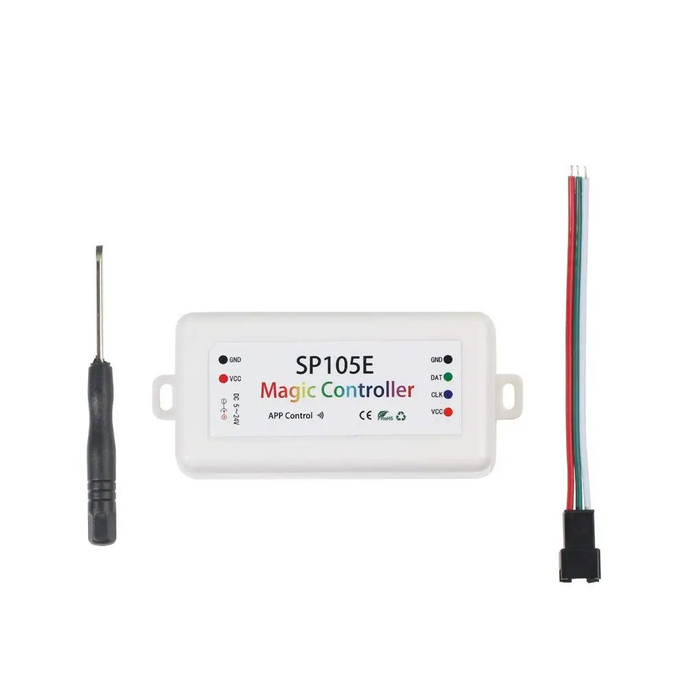 SP105E Bluetooth светодиодный Магия контроллер WS2811 WS2812B SK6812 и т. д. RGB/rgbw-цвет мечты pixel светодиодный полосы светодиодный ленты беспроводной