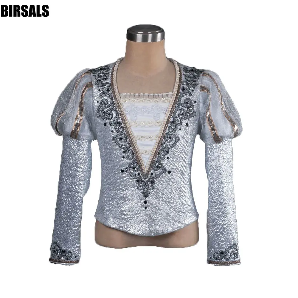 boys puff sleeve performance tunic men ballet jacket outfitmale