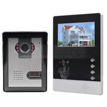 DIYSECUR Video Intercom 4.3 inch TFT Color LCD Display Aluminum Alloy Camera Video Door Phone Doorbell