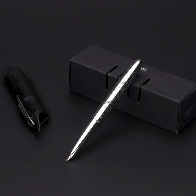 Офисные принадлежности мини Крокодил 9 см шариковая ручка люкс с коробкой и ручкой мешочек Металл Черный Медь Серебро ручка - Цвет: D