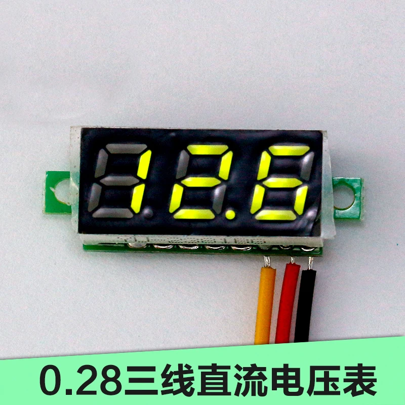 0 28 &quotDC 100V Вольтметр Зеленый светодиодный цифровой дисплей Напряжение dc 12V 24V