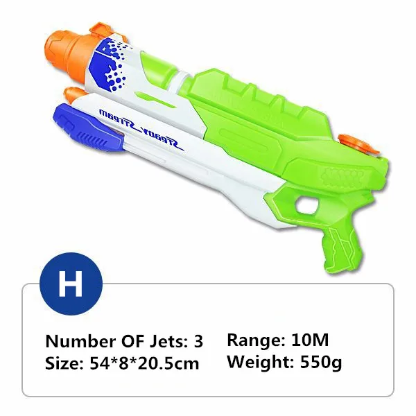 12 видов стилей, детский пляжный большой водяной пистолет, игрушки, спортивная игра, стрельба, пистолет, высокое давление, насос, действие, открытая игрушка для детей и взрослых - Цвет: H