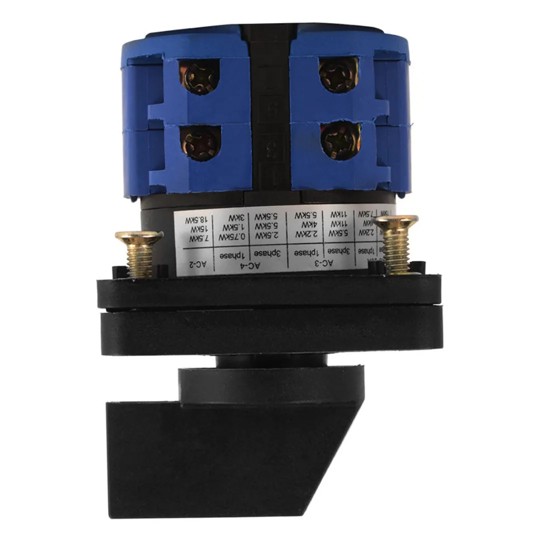 20A LW26-20D Rotary Cam Switch 3 Positions On-Off-On Control Changeover Switch + Screws