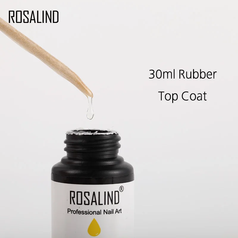 

ROSALIND Rubber Base Top Coat Nail Polish Gel Varnish Nail Art New UV Soak off Vernis Semi Permanent manicure for Nails polish