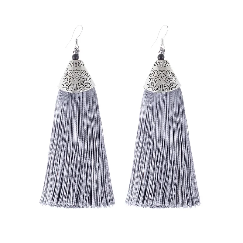 

Fashion Jewelry Boho Women Tassel Earrings 2018 Earrings for Women Jewelry Long Alloy Wide Drop Earrings Statement Brincos