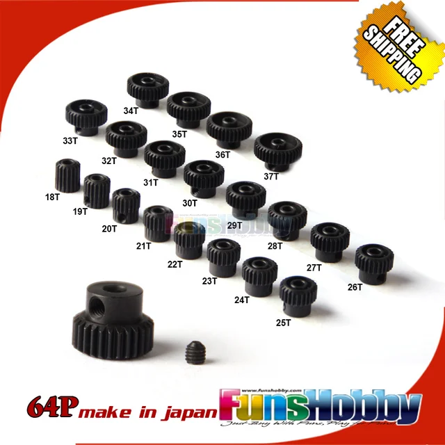Buy MHPC 64P 18T 37T Pinion Gear/Set Screw from Japan