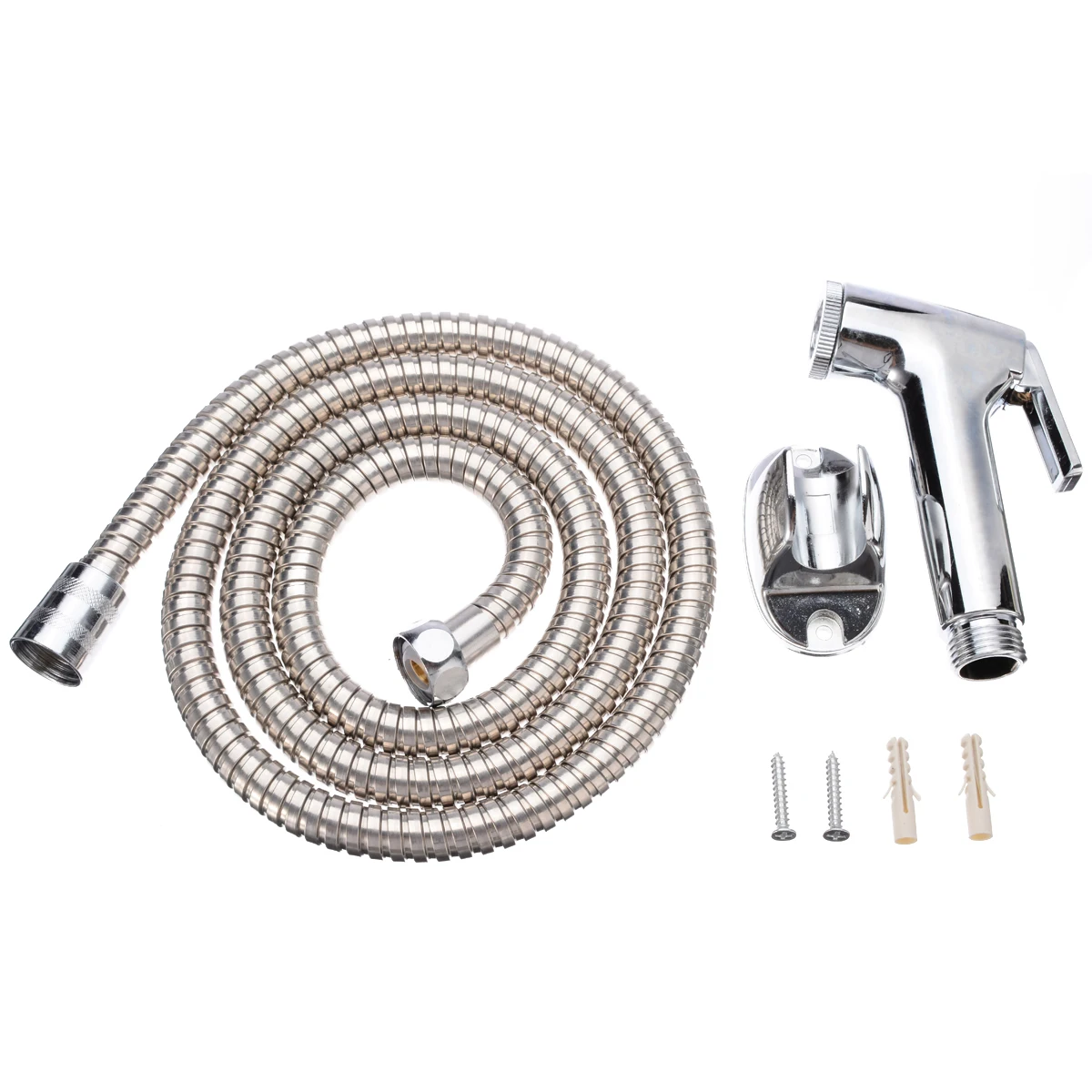 1 Set Portable Handheld Bidet Spray Shower Head Toilet Shattaf Adapter Wall Bracket Bathroom Fixtures Bidets