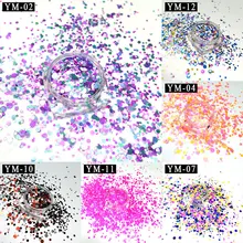 6 Bottles/set Plastic Nail Art Glitter Powder Color Mixed Nail Glitter Sequins Women Beauty Salon Manicure Tools 1/2/3mm #H2 6 Bottles/set Plastic Nail Art Glitter Powder Color Mixed Nail Glitter Sequins Women Beauty Salon Manicure Tools 1/2/3mm #H2