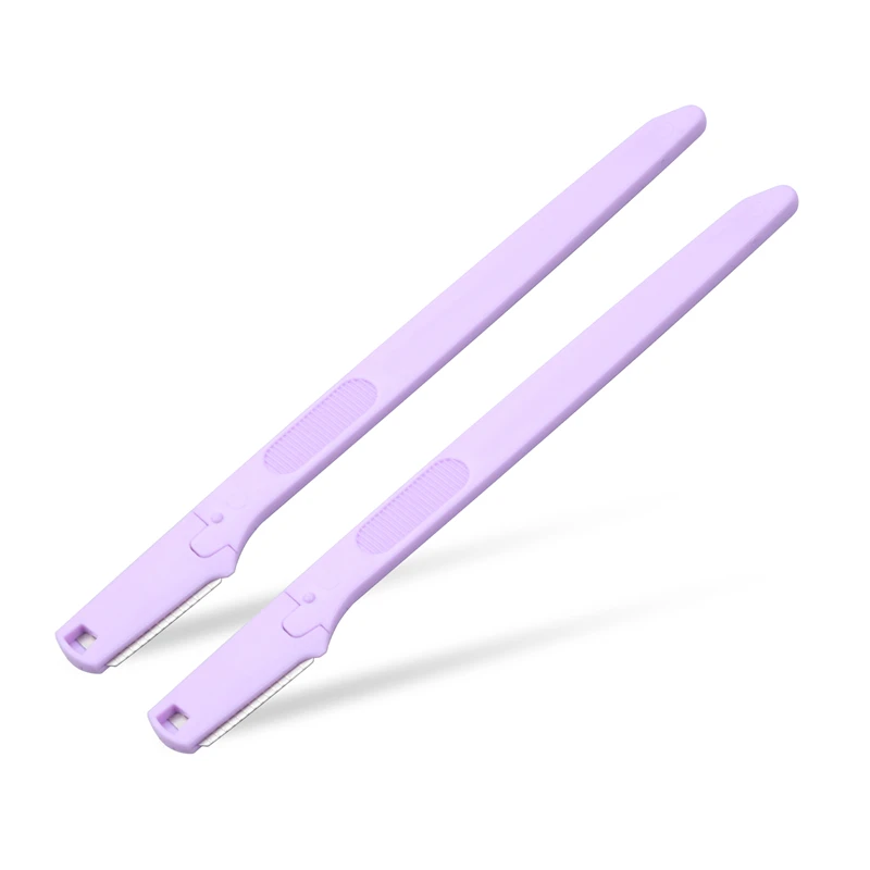 Brainbow 2pc/pack Colorful Eyebrow Trimmer Safe Makeup Knife Eyebrow Blades Face Hair Removal Scraper Shaver Makeup Beauty Tools 6