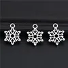 50pcs  Silver Color Snowflake Snow Charms Christmas Pendant Findings Accessories DIY Jewelry Wholesale 11.5x15.5mm A3009 ► Photo 1/5