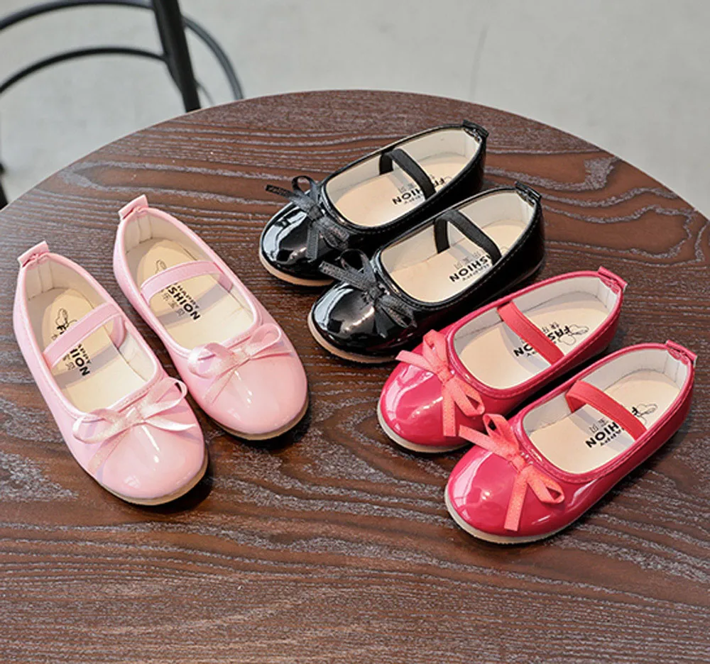 

Toddler Baby girls shoes toddler girl party shoes for baby girl Fashion Child Girls Casual Bowknot Leather Pricness Shoes #9