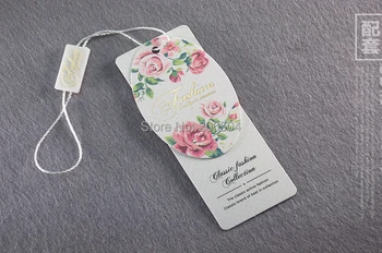 

clothing brand Hang Tags clothing tags paper labels,umbrella shoe underwear bags labels and tags with sling DHN010