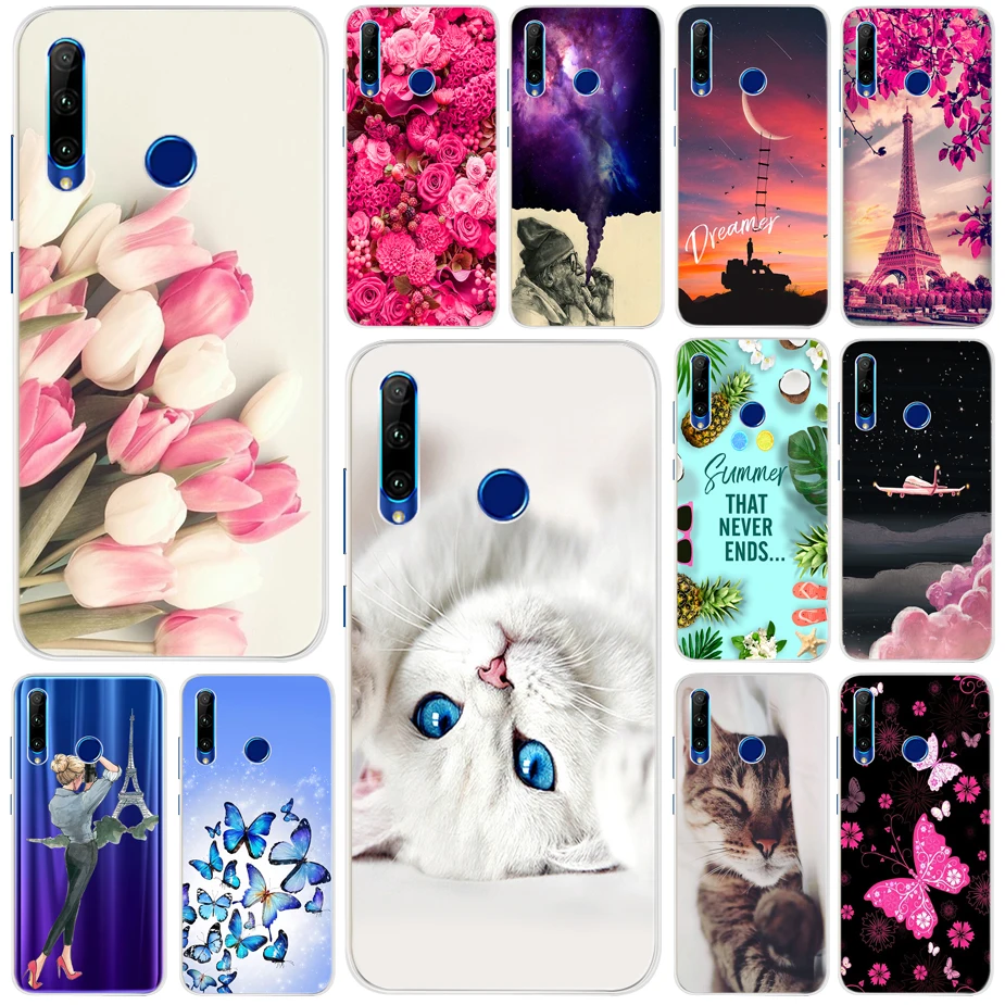 Capa de silicone macio para huawei honor 10i 10 i caso 6.21 funfunfunfundas honor10i bonito pintado pára-choques para huawei honor 10i HRY-LX1T capa