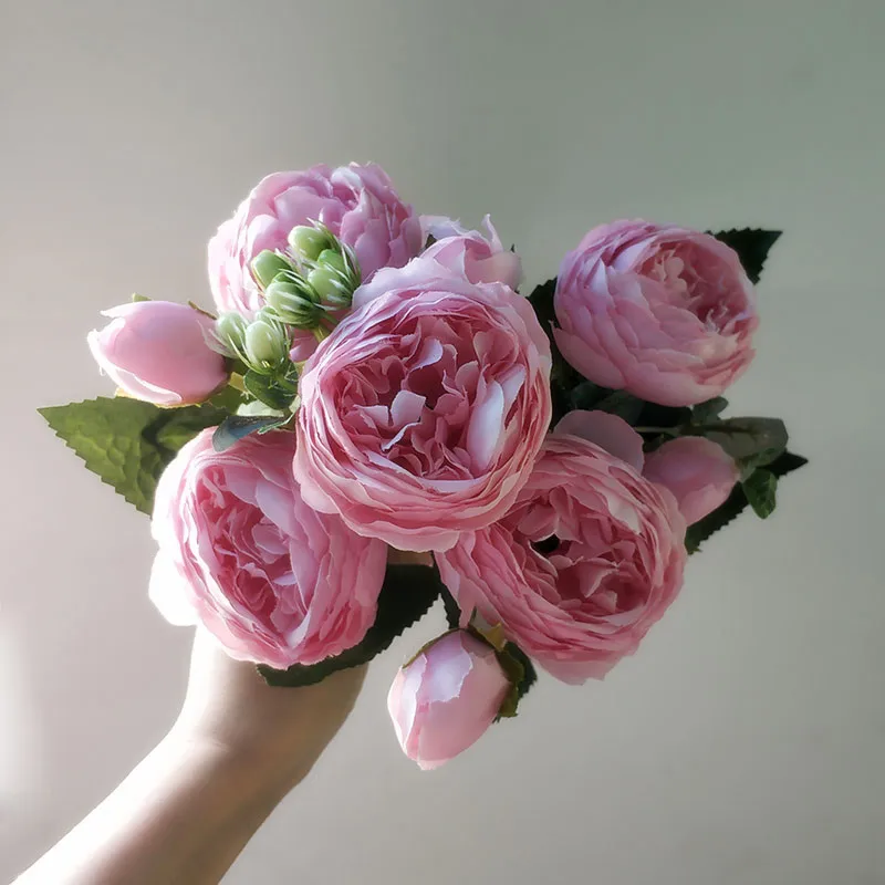 artificial flowers silk peonies bouquet  10