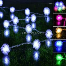 Разноцветный 10 м 100 Эдельвейс шарики светодиодный гирлянды праздник гирляндой вечерние рождественское свадебное Спальня украшения ландшафтное освещение
