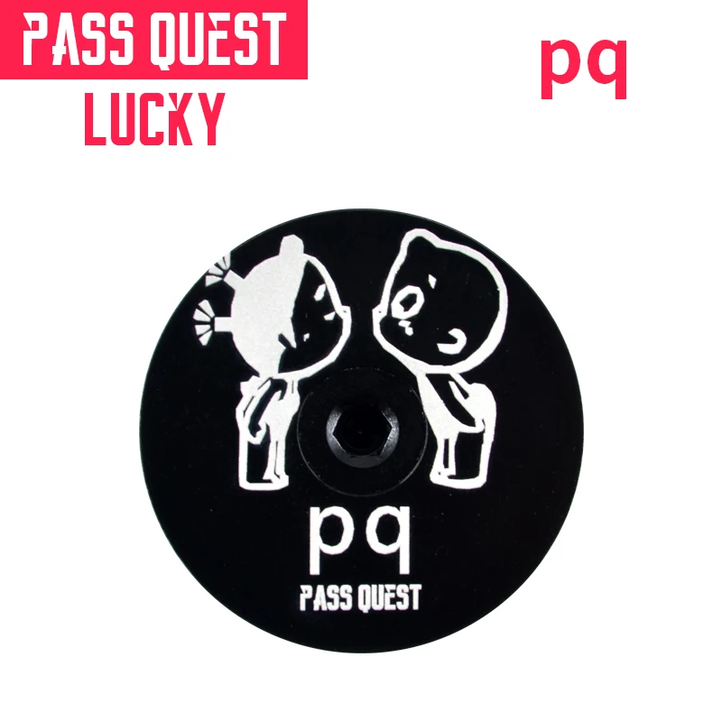 Pass Quest LUCKY P1(OD2) Верхняя Крышка стволовых колпачков Верхняя Крышка Гарнитура Крышка Горная дорога велосипед 31,8 мм - Цвет: pq  black