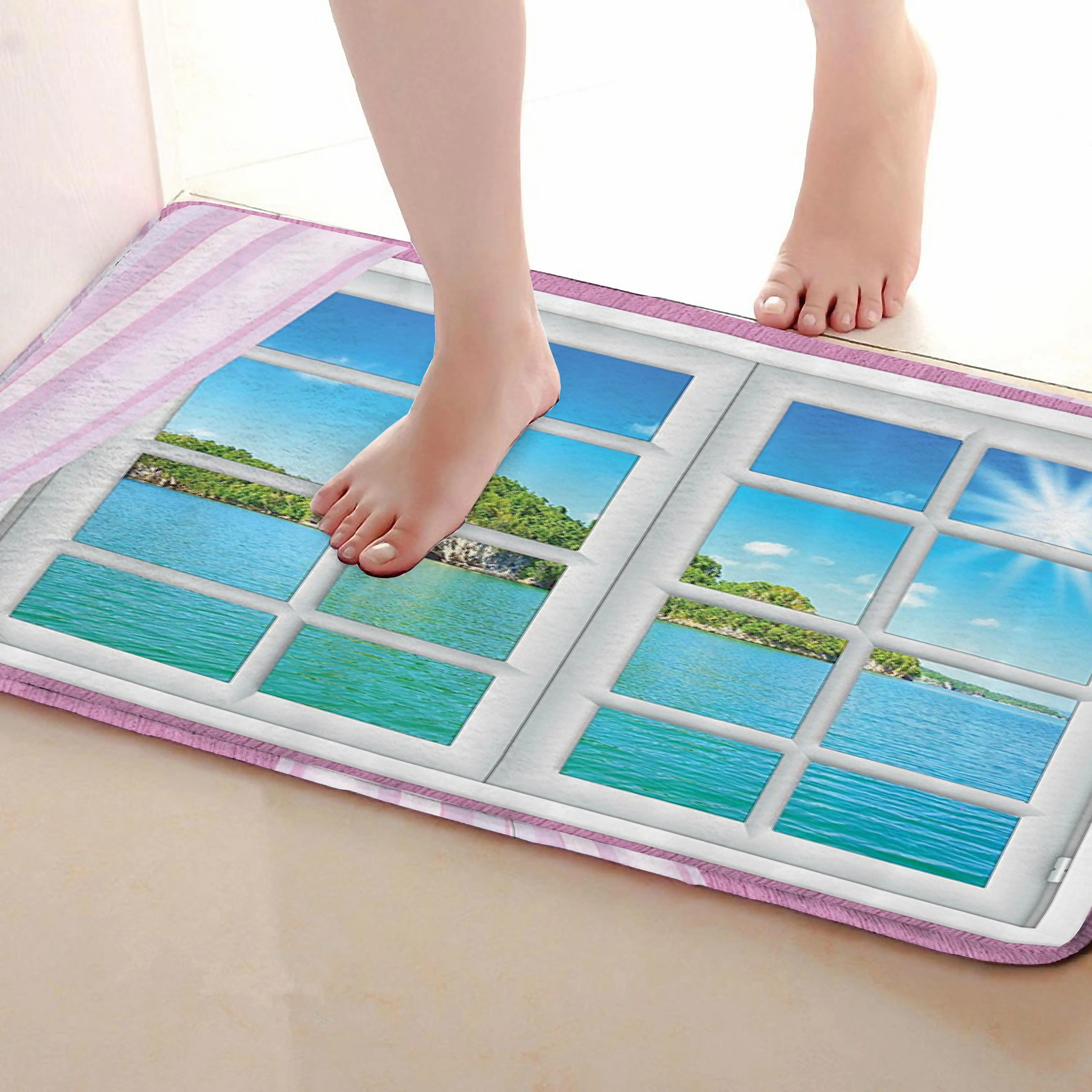 Море Стиль Ванная комната Коврики, забавные Нескользящие Для ванной Коврики, Занавески для душа Интимные аксессуары, Коврики Чинг вашей душе Шторы