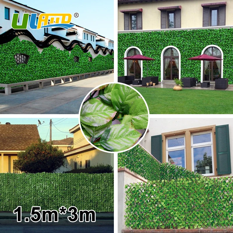 ULAND 48 Square Feet Garden Decoration Fencing Artificial Rose Flowers