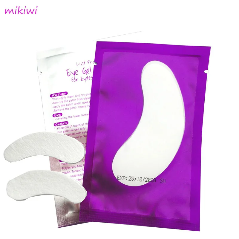 MIKIWI 50/100 пар ресниц под накладки для наращивания бумажные глазные гель Патчи