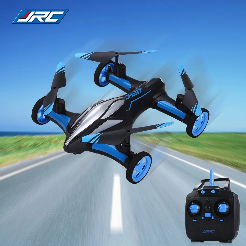 Квадрокоптер JJRC H23 2,4G 4CH 6-Axis Gyro Air-наземный летающий автомобиль RC Drone RTF с 3D откидной одноклавишный возвратный Безголовый режим - Цвет: blue and black