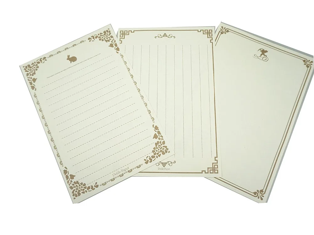 24Pcs Vintage Stationery Letter heads Retro Style Writing Paper Letters