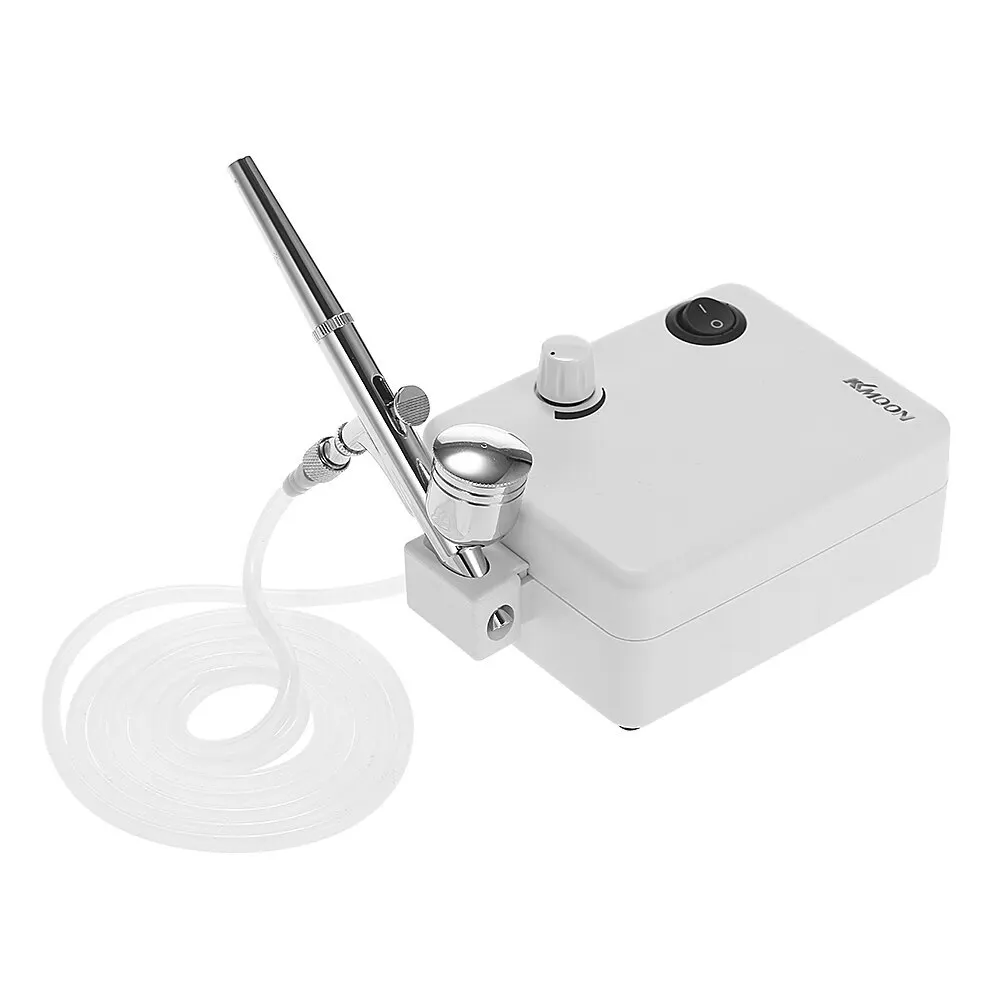 

Dual Action Airbrush Air Compressor Set Gravity Feed Air Brush Kit for Art Painting Tattoo Manicure Craft Cake