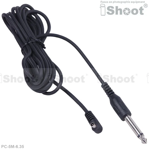 5m PC Male Sync Flash Cable Cord Trigger for Canon Nikon Camera and 6