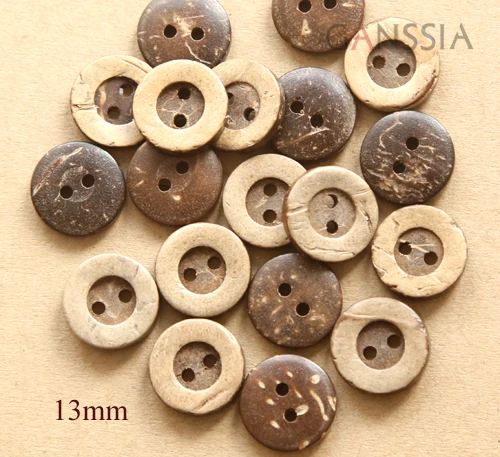 

50pcs/lot Round coconut buttons 2 holes button for sewing scrapbooking (SS-111)