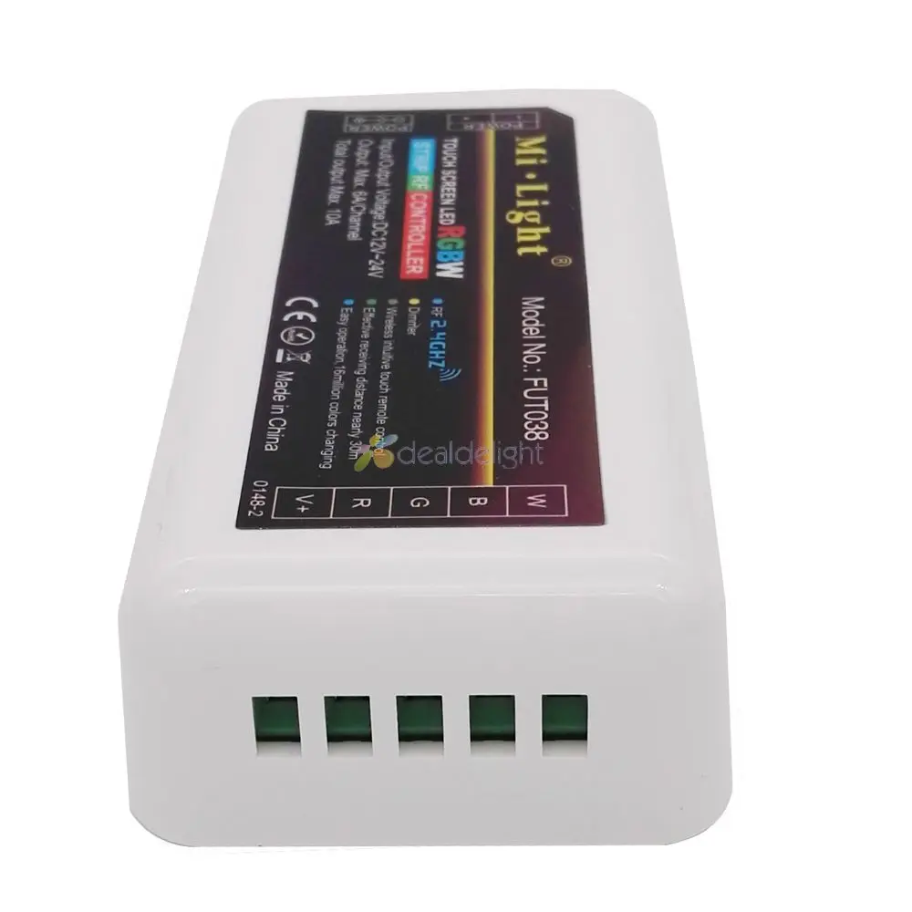 Mi светильник 2 4G 4 зоны сенсорный экран RF пульт + DC12 24V RGBW контроллер FUT038 для 3528 5050