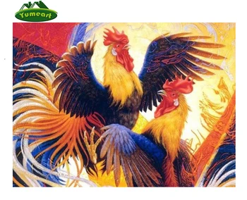 

YUMEART DIY 3D Diamond Mosaic Chicken Animals Handmade Diamond Painting Cross Stitch Rooster Kits Embroidery YHAll Sticker