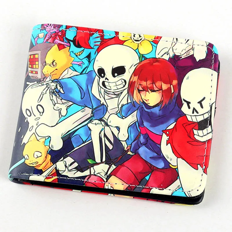 Игр кошельки Undertale Sans рисунок Bi-fold денег кошелек Искусственная кожа бумажник - Цвет: Sans-05