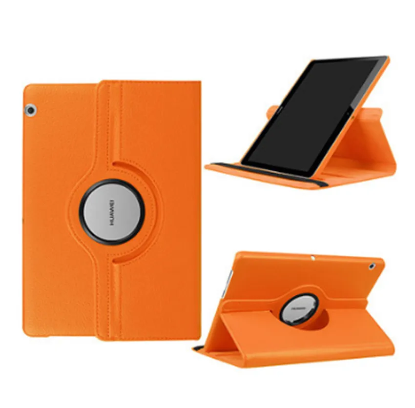 Чехол с зернистой текстурой на 360 градусов для huawei MediaPad T3 10 AGS-W09 AGS-L09 9," Funda Tablet For Honor Play Pad 2 9,6+ ручка - Цвет: Оранжевый