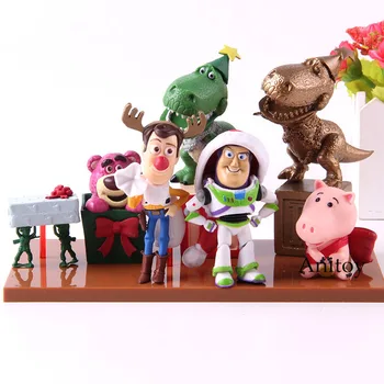 

Toy Story Christmas Toys Action Figure Hamm Lotso Woody Rex Soldiers Buzz Lightyear PVC Collection Model Toy 6pcs/set