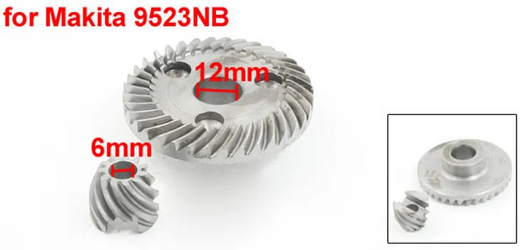 

Power Tool Angle Grinder Helical Teeth Bevel Gear Set for Makita 9523NB