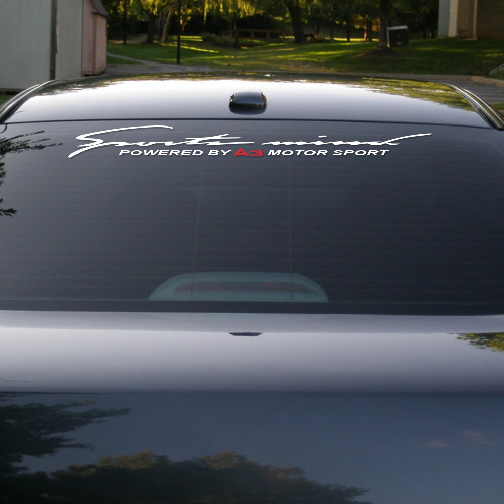 

Car Stickers Reflective Front Rear Windshield MotorSport Decals For Audi A3 8P 8V 8L Vinyl Car Decal Decoration Auto Accessories