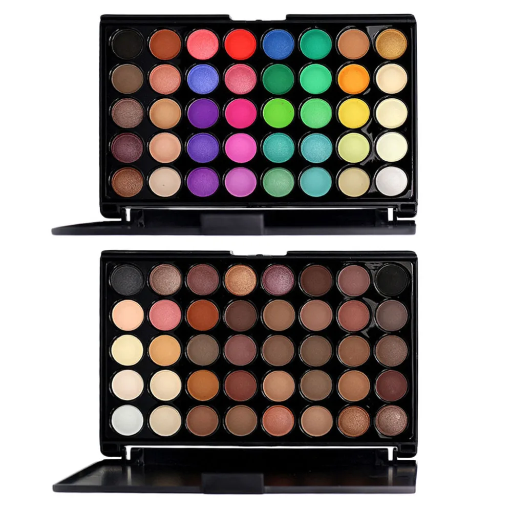 

Professional 40 Colors Eye Shadow Palette feel Earth Color Matte Shimmer Pigment Eyes Cosmetics Eyeshadow Palette