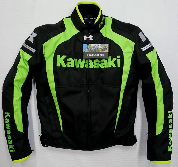 

New arrival men jacket KAWASAKI winter automobile race clothing motorcycle clothing thermal removable liner flanchard