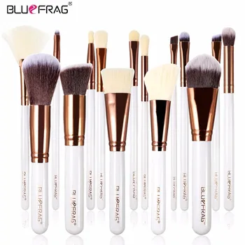 

BLUEFRAG Makeup Brushes Set 15Pcs Beauty Tools Power Foundation Blending Contour Blush Eye Brow Shadow highlighter Make Up Brush