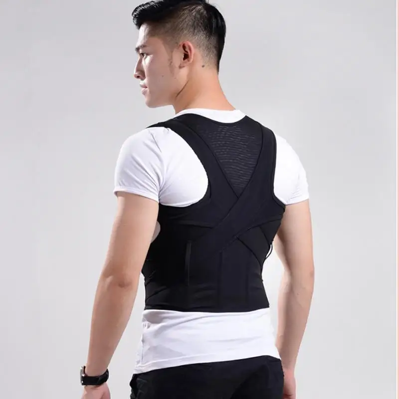 Унисекс Корректор осанки для спины и плеч, поддерживающий выпрямляющий пояс, ортопедический регулируемый пояс для мужчин и женщин