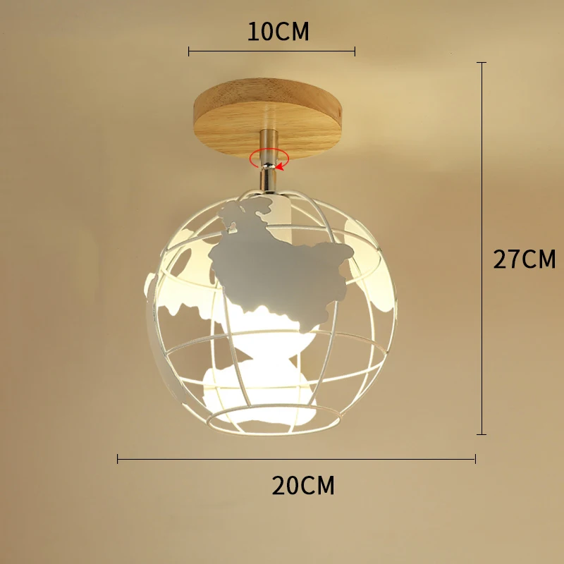 Современные светодиодные потолочные светильники для гостиной спальни скандинавские светодиодные потолочные лампы деревянные лампы для коридора прикроватный Бар Кухня E27 - Цвет корпуса: 16 no bulb